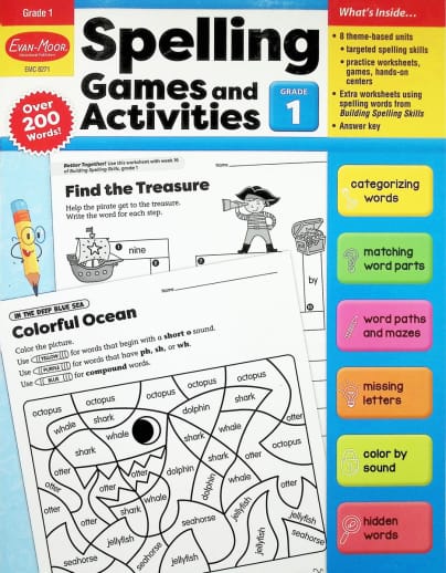 Spelling Games and Activities, Grade 1
