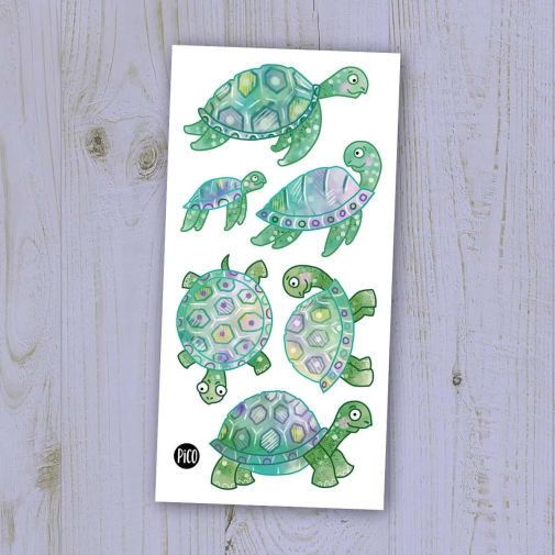 Pretty Turtles Temporary Tattoos