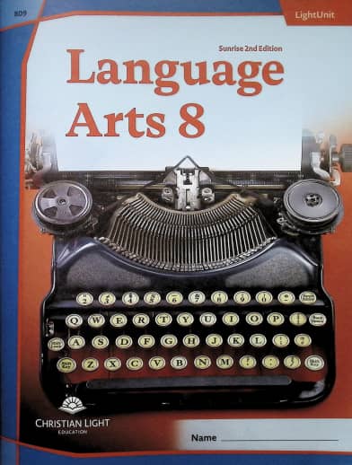 Language Arts LightUnit 809 Sunrise 2nd Edition