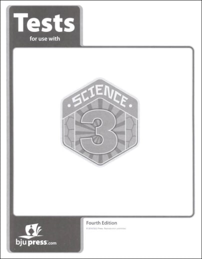BJU Press Science 3 Tests 4th Edition