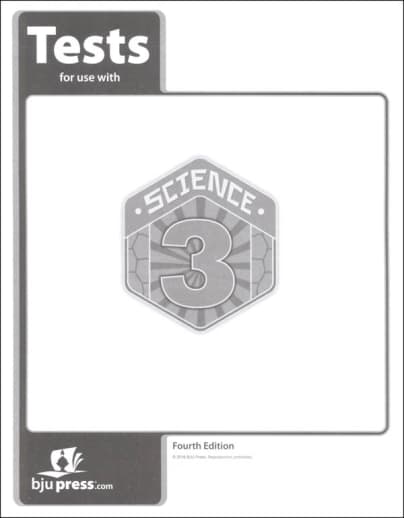 BJU Press Science 3 Tests 4th Edition