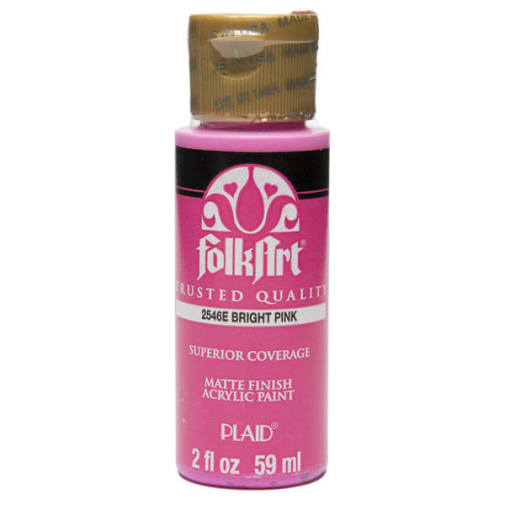 Folkart Color Acrylic Paint Bright Pink - 2 oz