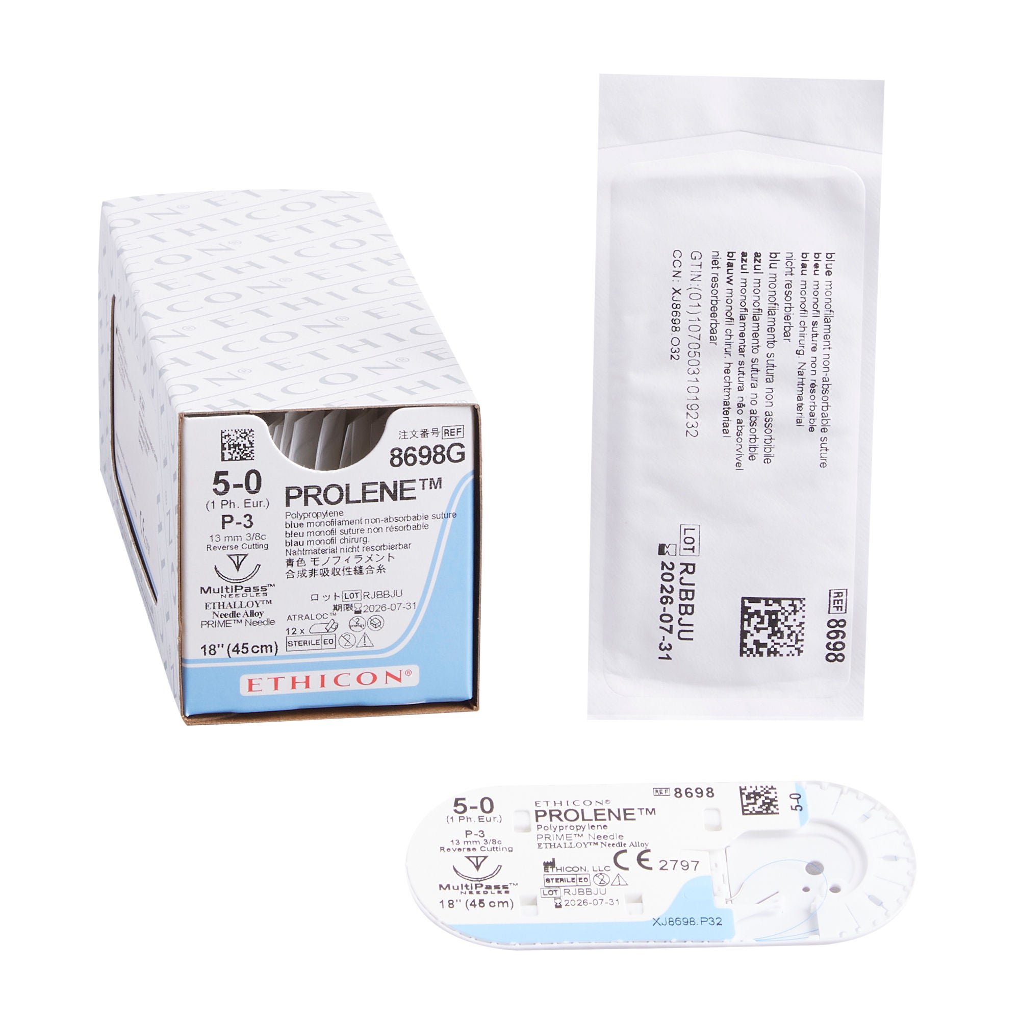 Prolene Suture with Needle, Size 5-0 MK 3278