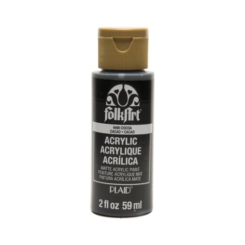Folkart Color Acrylic Paint Cocoa - 2 oz