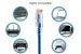 Cat6 Slim Ethernet Patch Cable, Snagless, 0.5 ft, Blue