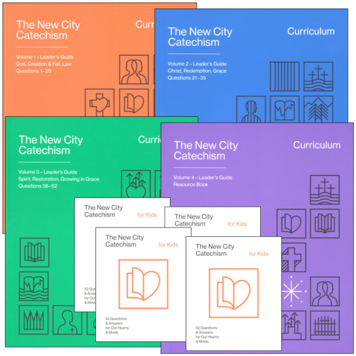 New City Catechism Curriculum (includes 3 lesson vols, resource book, 4 copies New City Catechism for Kids)