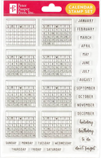 Calendar Silicone Clear Stamp Set