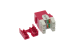 Cat5E RJ45 110 Type 180° Keystone Jack Red