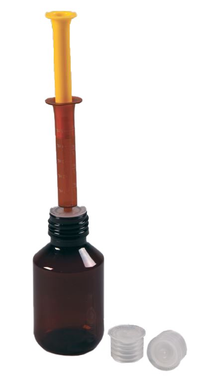 SealSafe Press-In Bottle Adapter 28 mm, NonSterile For Converting Standard 28 mm Liquid Medication Prescription Bottle into Filling Device and Helps Prevent Evaporation, Spills, Contamination MK 1143346