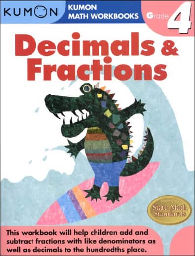 Kumon Decimals & Fractions Grade 4 Workbook