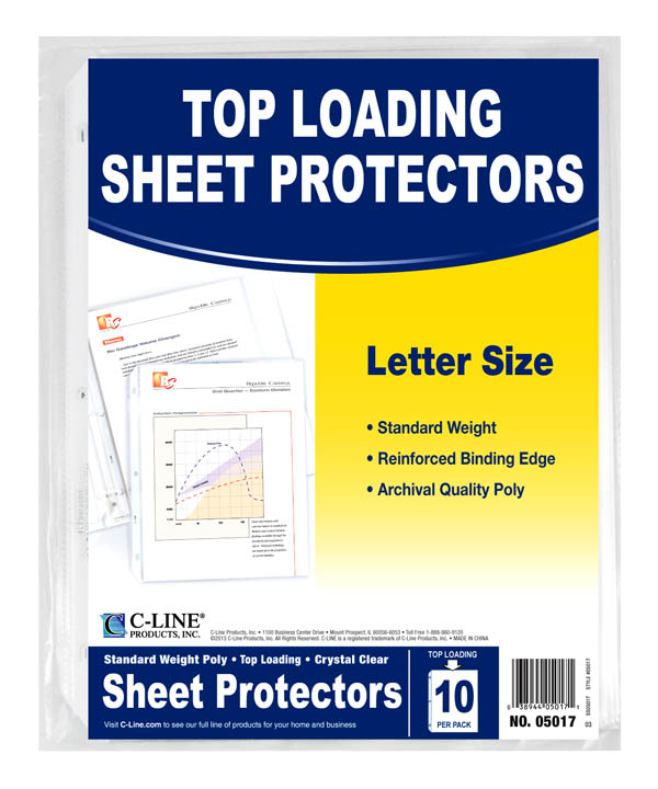 Sheet Protectors, Paper Protector Sheets Waterproof 50pcs for Reports  (Yellow)