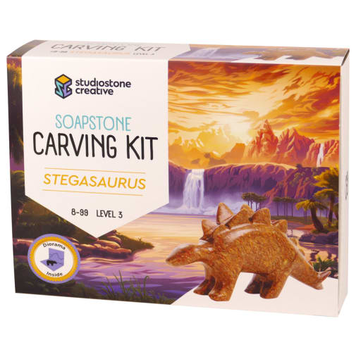 Soapstone Carving Kit - Stegosaurus