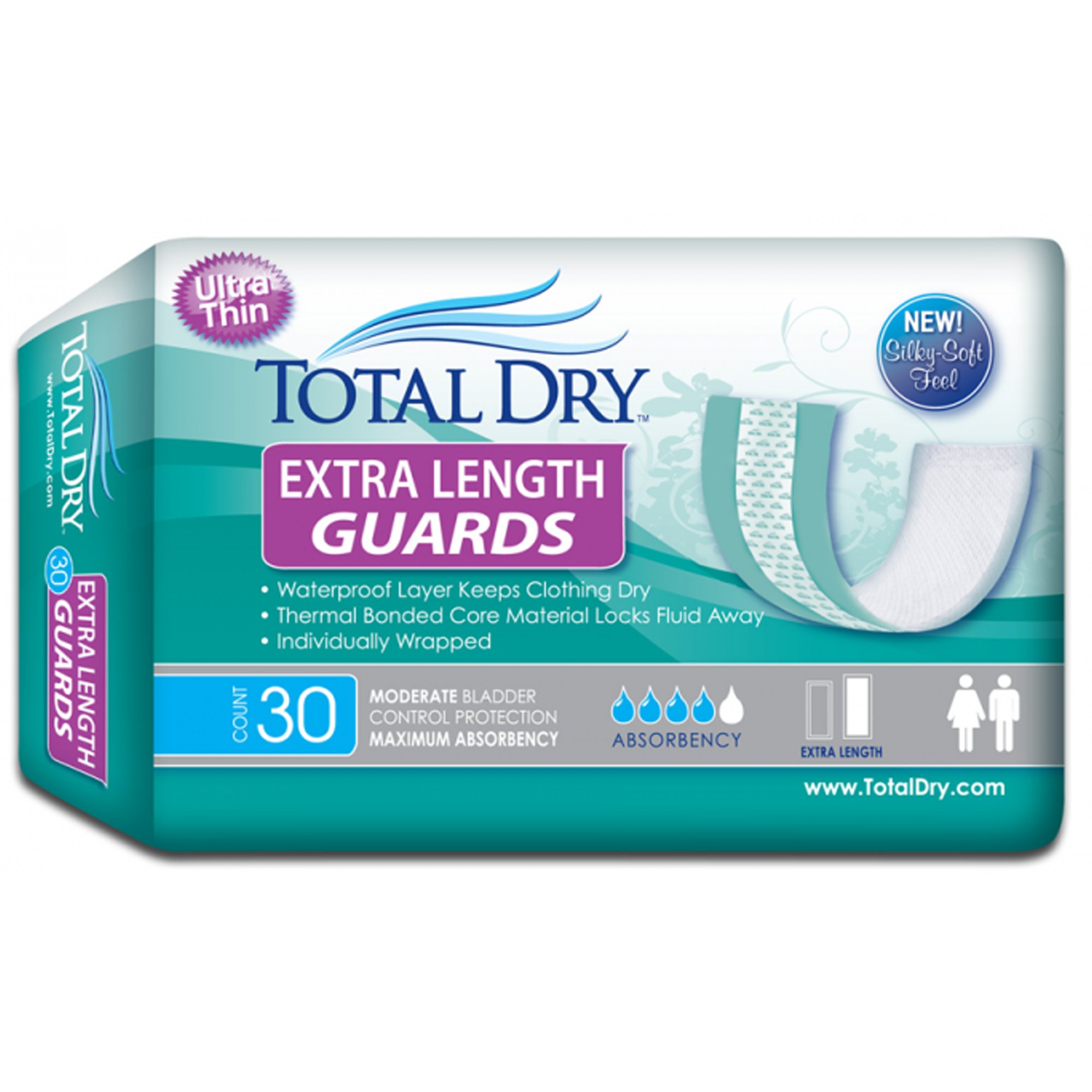 TotalDry Maximum Absorbency Bladder Control Pad, 12-Inch Length MK 975709