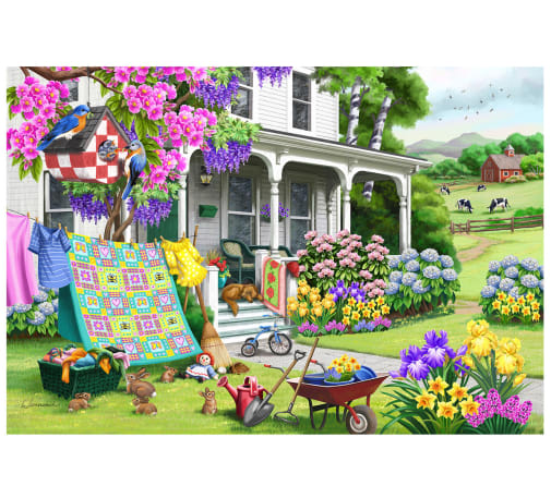 Wooden City Jigsaw Puzzle - Countryside Garden (Medium; 200 pieces)