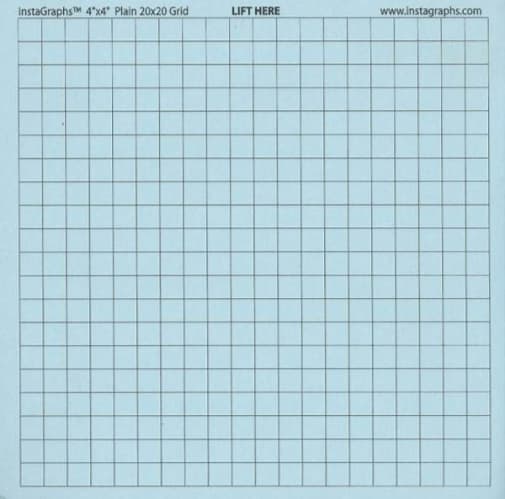 InstaGraphs 20 x 20 Plain Grid with No Axis (4" x 4" Pad)
