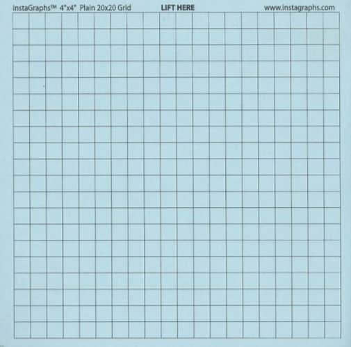 InstaGraphs 20 x 20 Plain Grid with No Axis (4" x 4" Pad)
