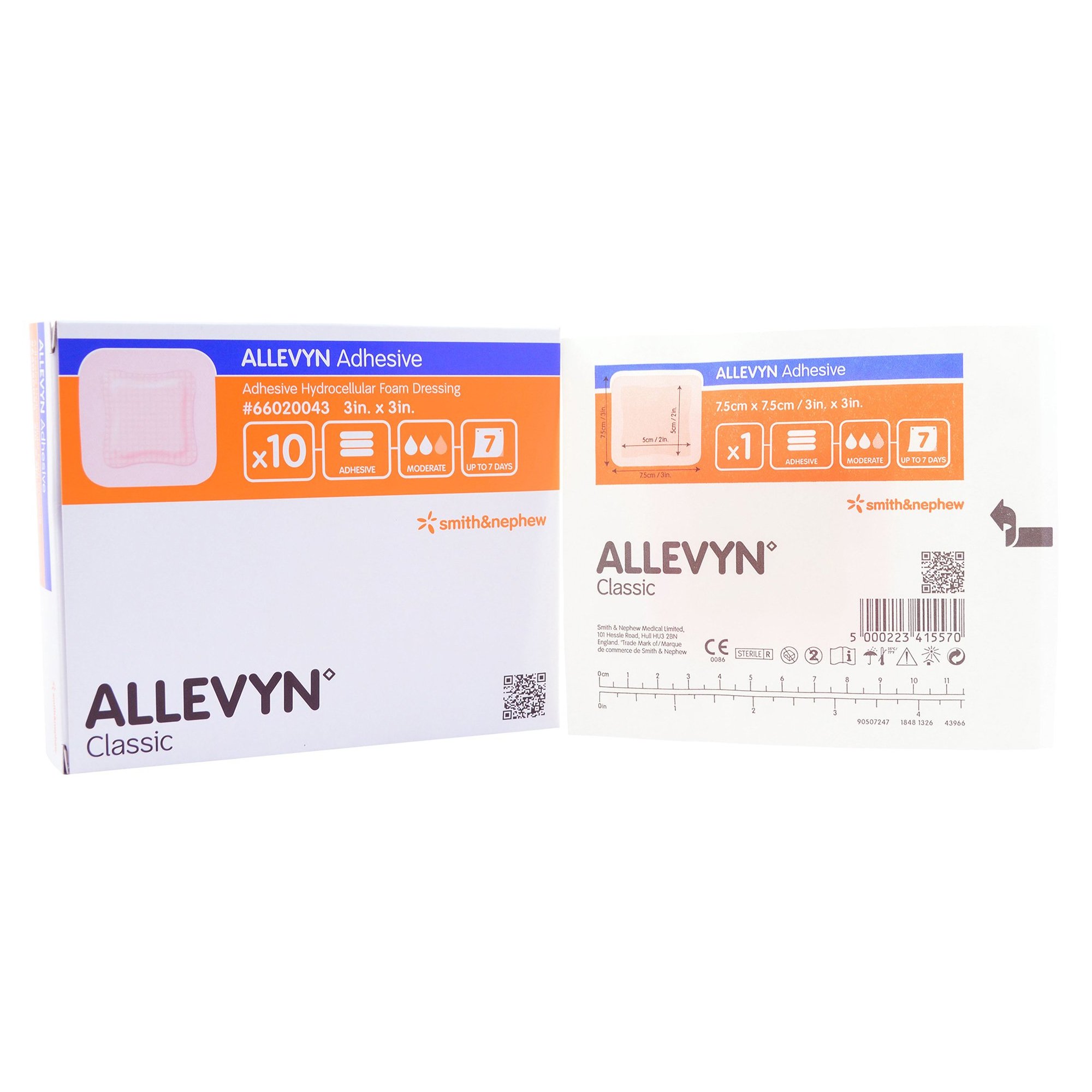 Allevyn Adhesive with Border Foam Dressing, 3 x 3 Inch MK 278016