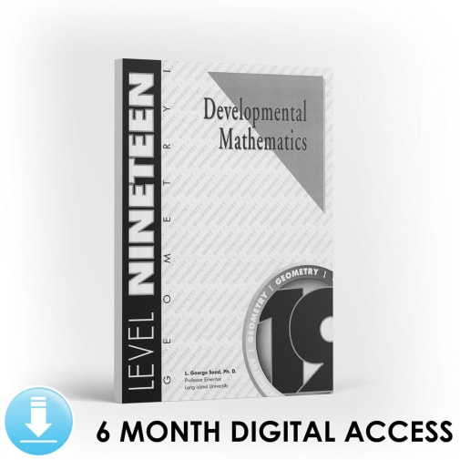 Developmental Math: Level 19 Student Workbook | Geometry 1: Foundations of Geometry (6 Month Access)