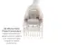Cat5e Shielded Ethernet Patch Cable, Half-moon Boot, 5 ft, White