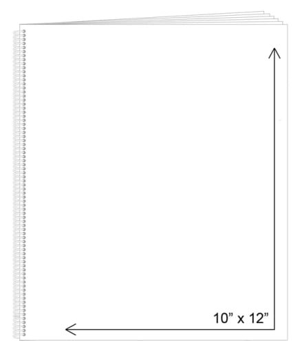 Spiral-Bound Soft Cover Bare Book 10" x 12"