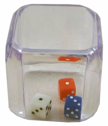 3 In a Cube (1 Each of Red, White and Blue 5mm Dice)