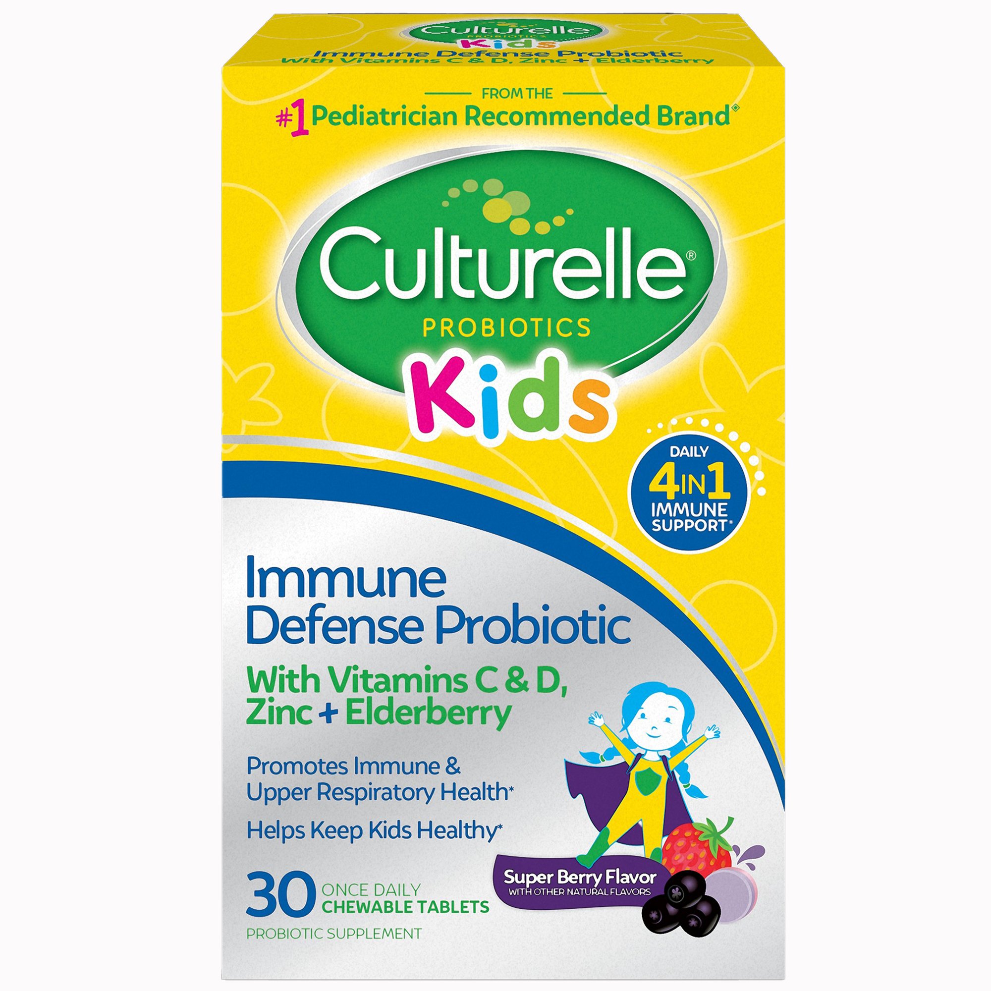 Culturelle Kids Immune Defense Chewables, Berry Flavor MK 1268963