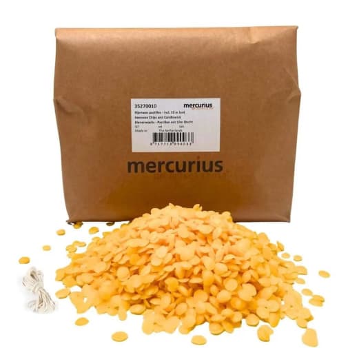 Beeswax Chips and Candlewick