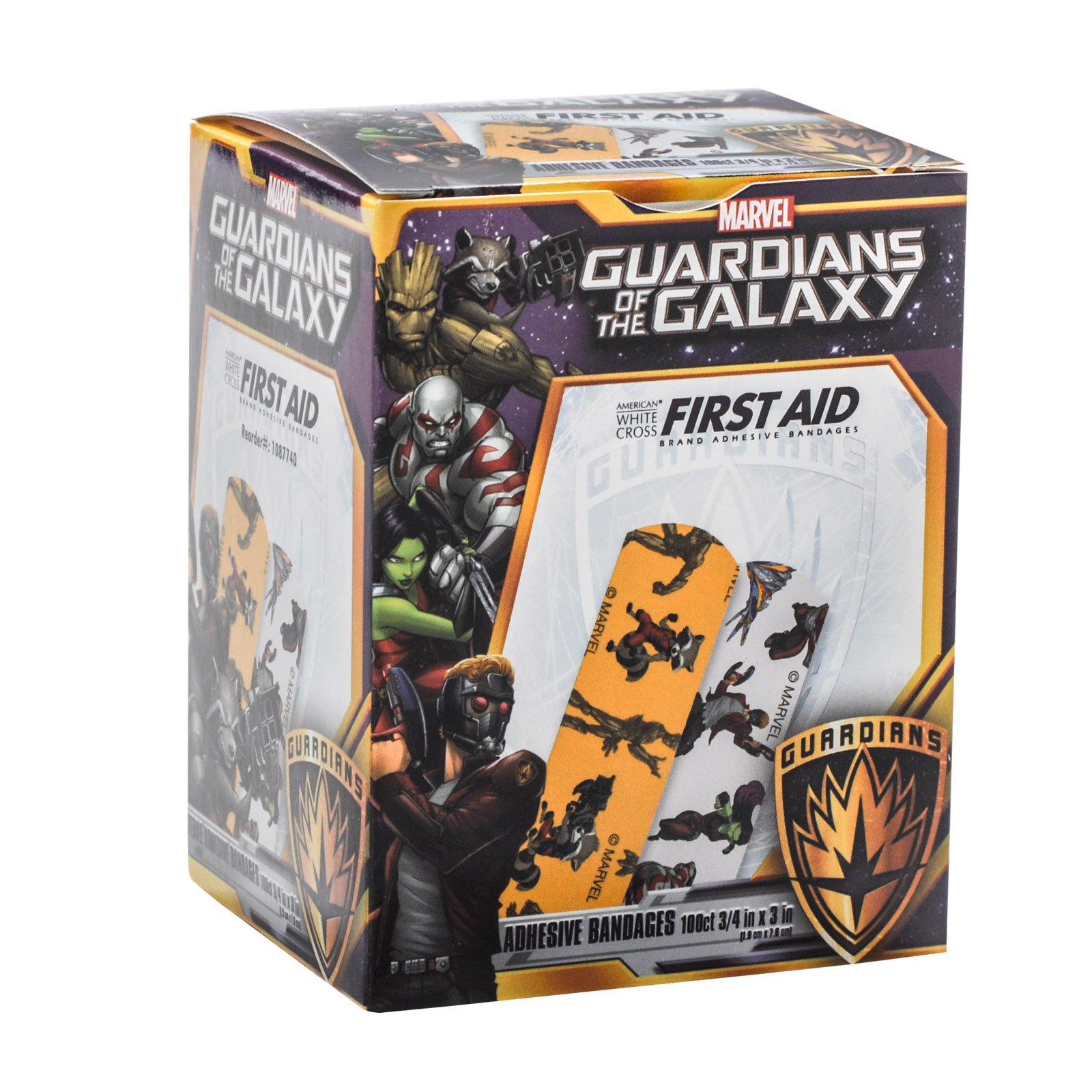 American White Cross Stat Strip Guardians of the Galaxy Adhesive Strips MK 1079682