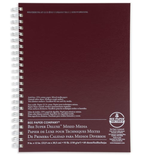 Bee Super Deluxe Mixed Media Paper - Spiral (9x12)