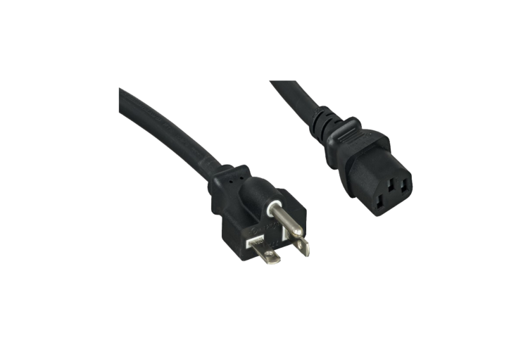 AC Power Cord, 5-20P to C13, 14AWG, 6ft, Black
