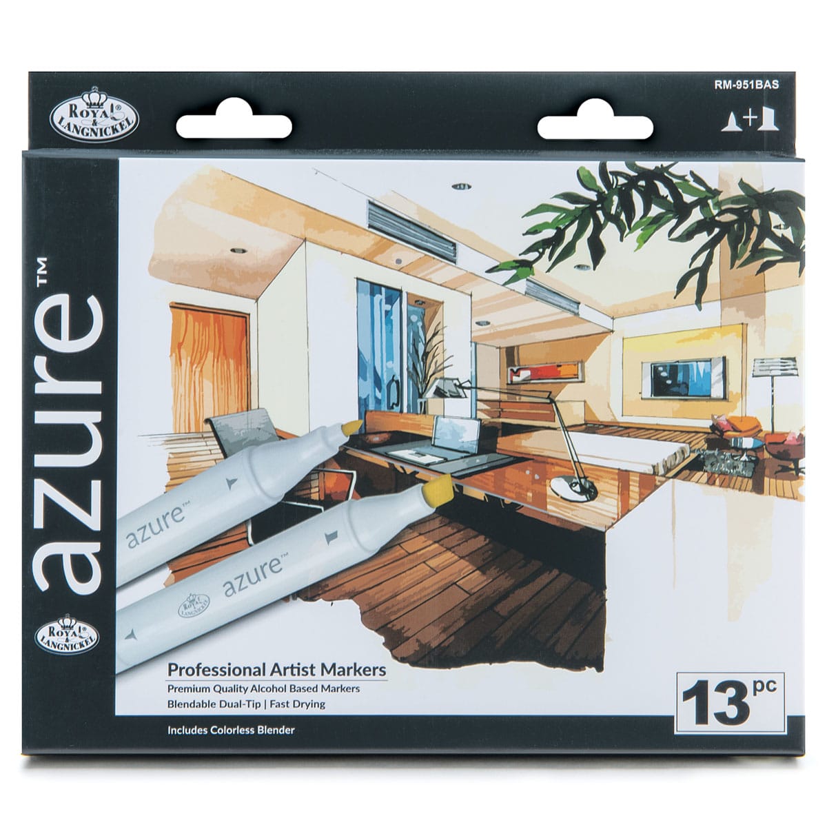 Azure Basic Color Marker Set (13 piece)