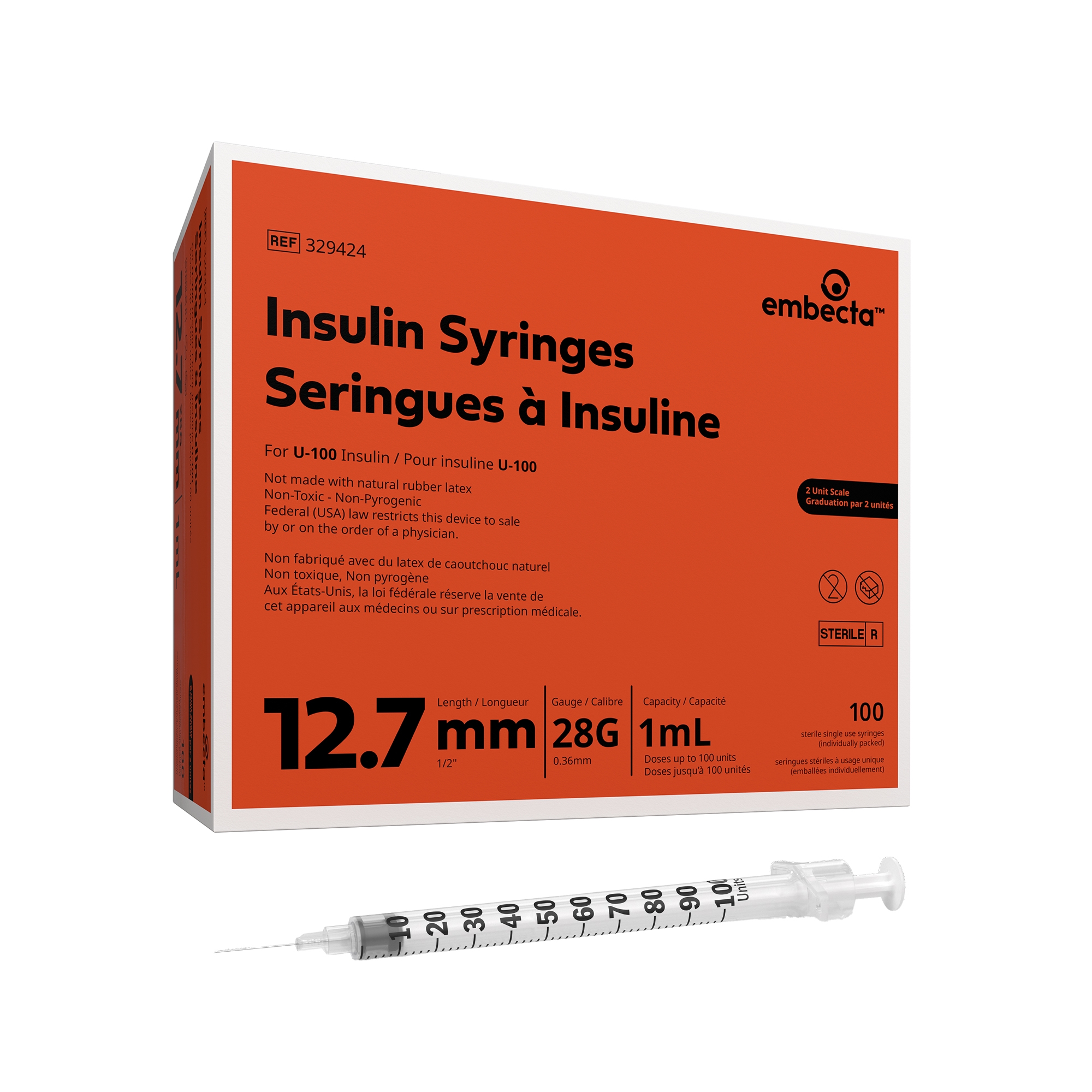 Micro-Fine Insulin Syringe with Needle MK 132033