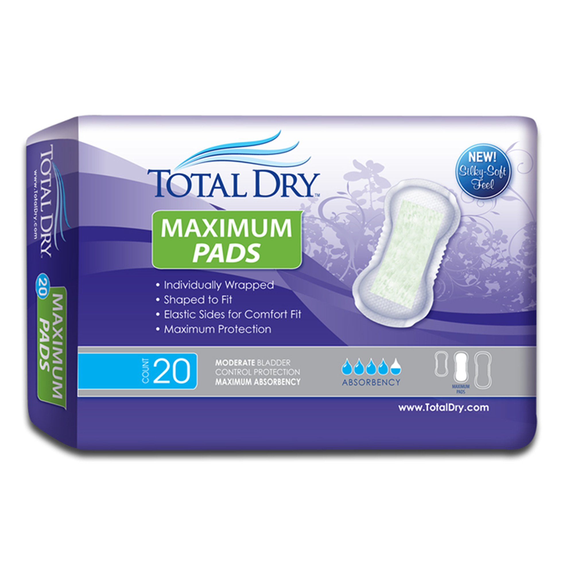 TotalDry Maximum Pads, Moderate Absorbency MK 975710
