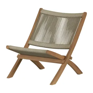 Wood and Rope Lounge Chair