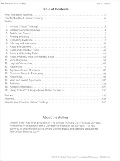The Basics of Critical Thinking