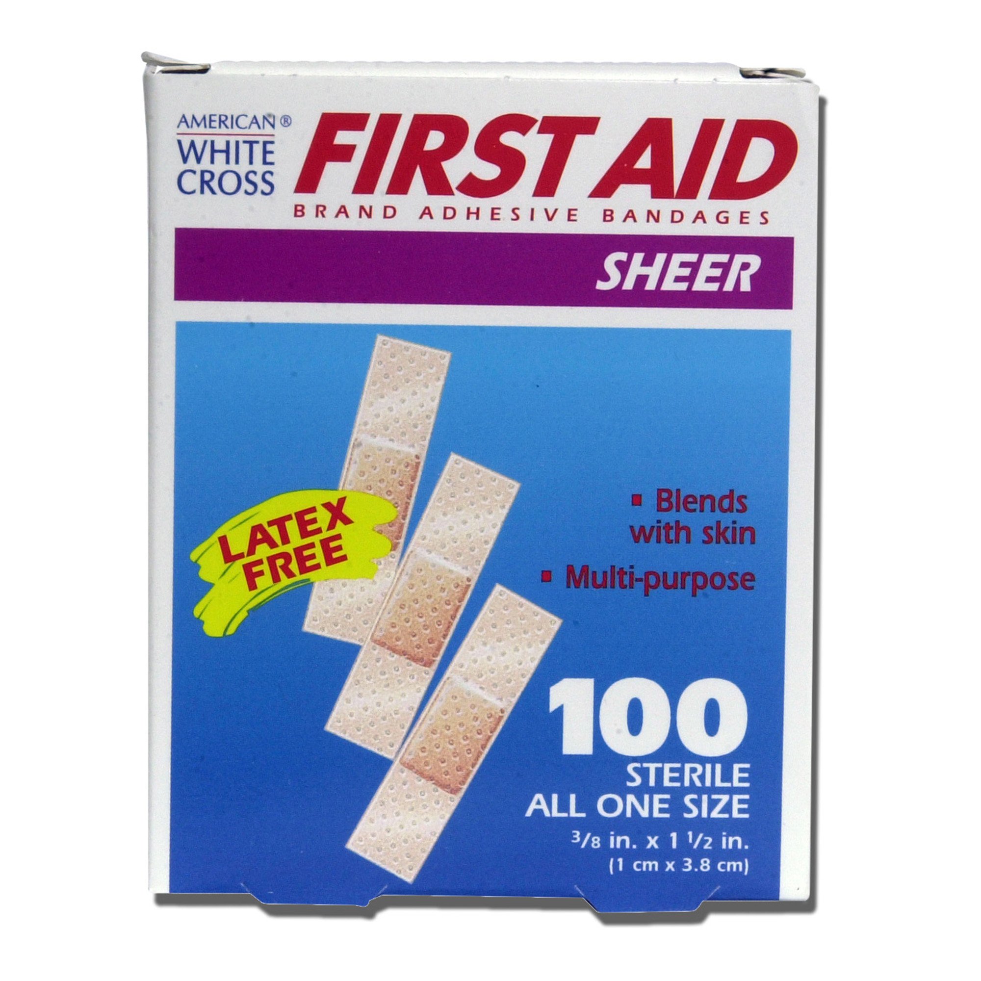 American White Cross First Aid Adhesive Strip, 3/8 x 1 Inch MK 448626
