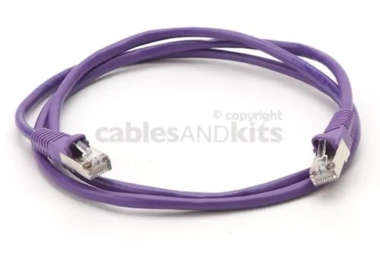 CAT5e Shielded Ethernet Patch Cable, Booted, 4ft, Purple