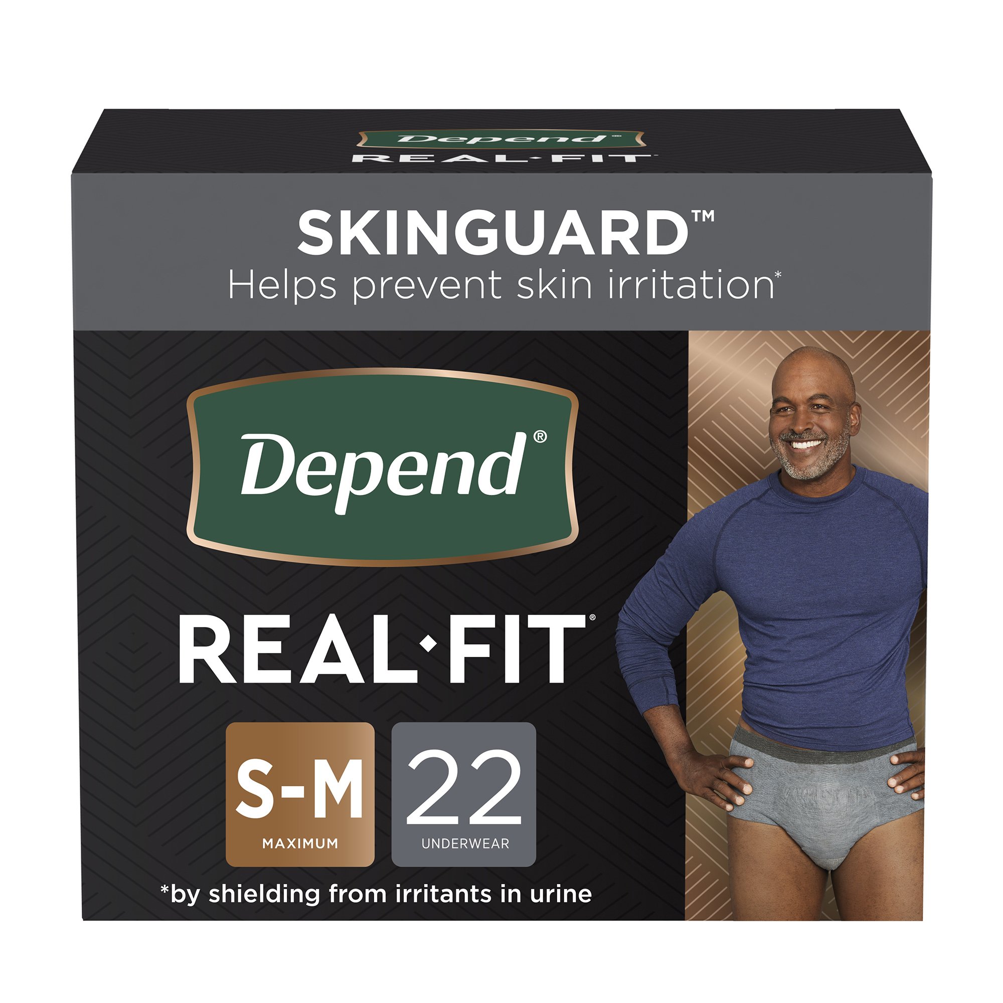 Depend Real Fit Maximum Absorbent Underwear, Small / Medium MK 1132144
