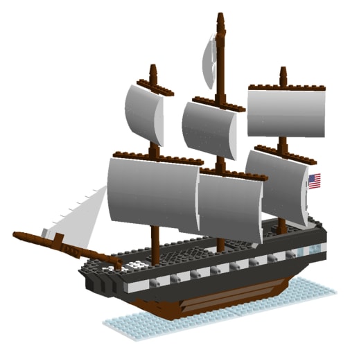 Mini Building Blocks: USS Constitution (347 pieces)