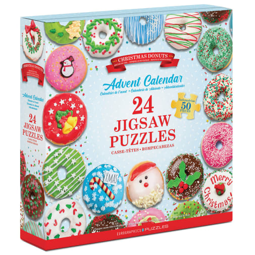 Eurographics Christmas Donuts Advent Calendar (24 50-piece Jigsaw Puzzles)