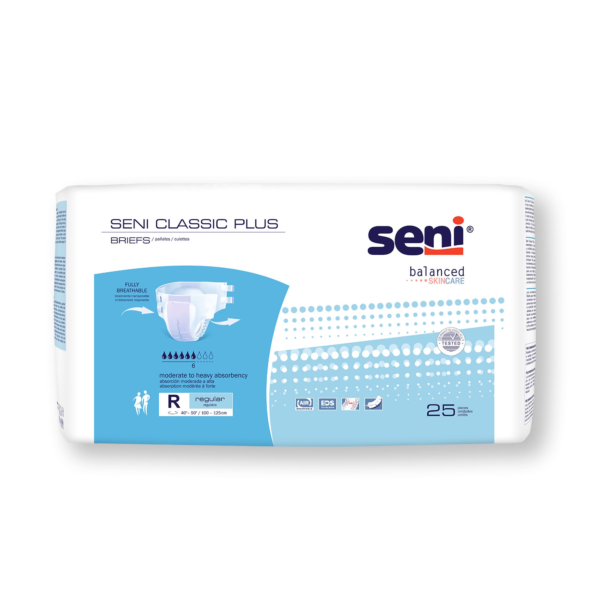 Seni Classic Plus Moderate to Heavy Absorbency Incontinence Brief, Regular MK 1163856
