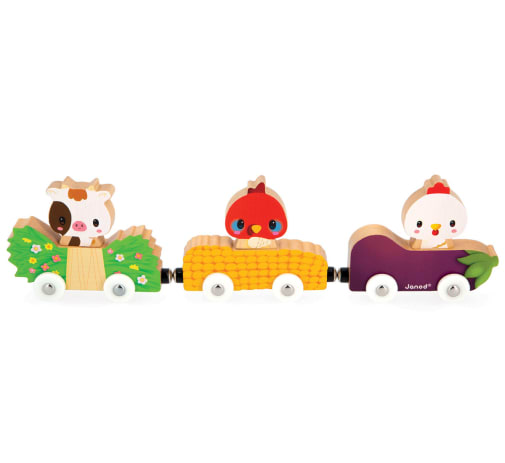 Janod Magnetic Farm Animal Train Cars