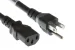 AC power cord, 5-15p to C13, 14 AWG, 5ft, Black