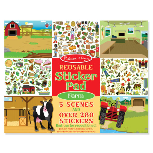 Melissa & Doug Reusable Sticker Pad - Farm