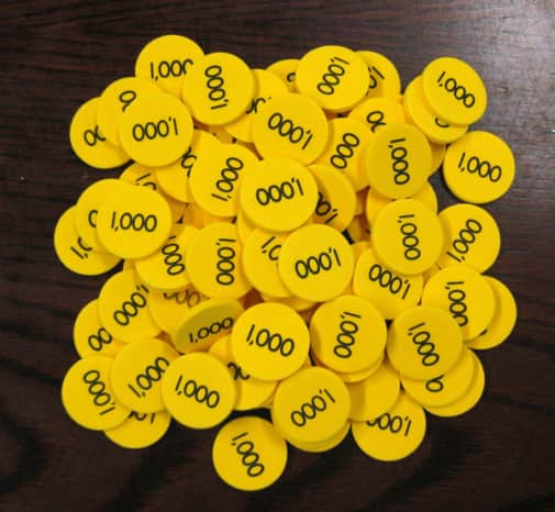 Place Value Disks 100 Thousands Disks