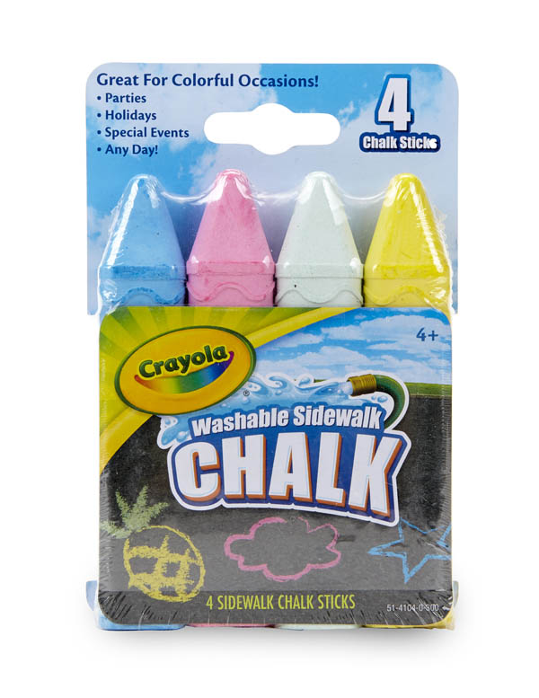  Crayola Washable Sidewalk Chalk, Assorted