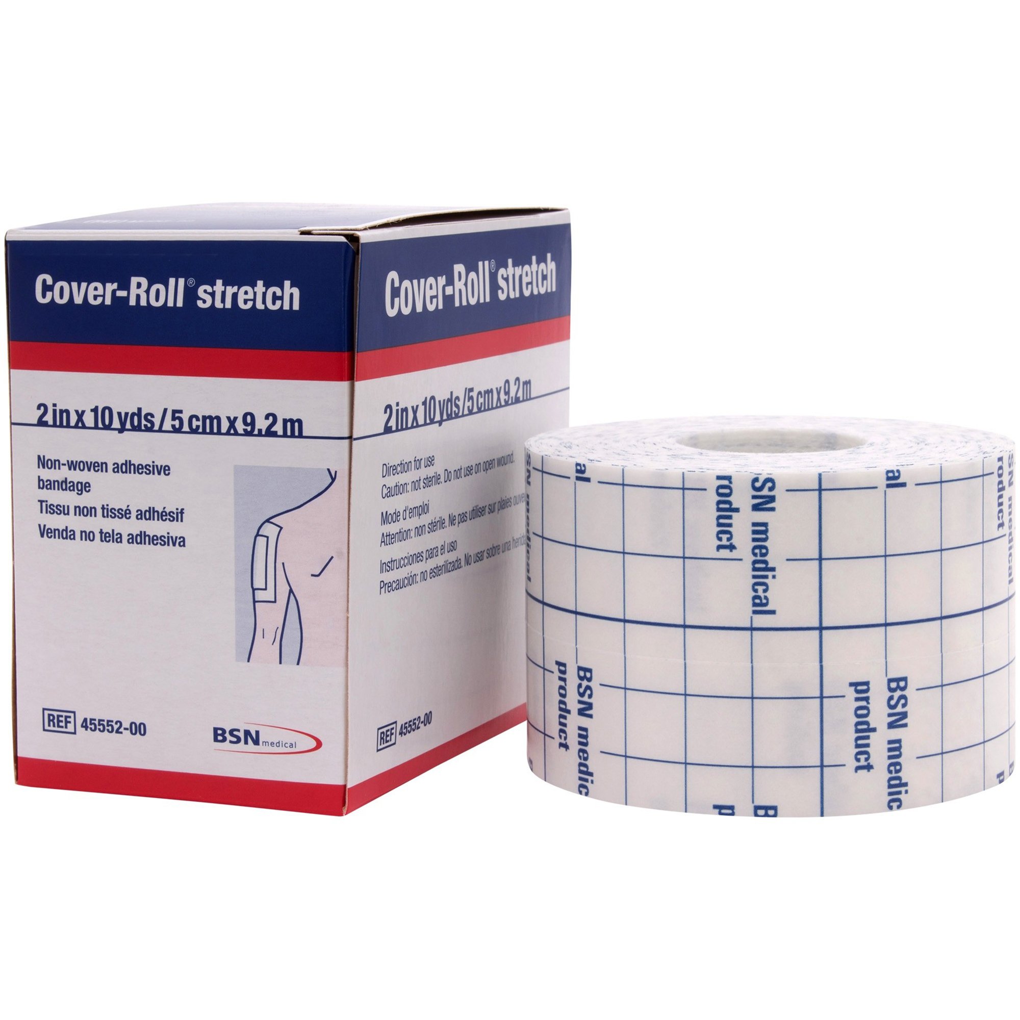 Cover-Roll Stretch Nonwoven Polyester Dressing Retention Tape, 2 Inch x 10 Yard MK 191703