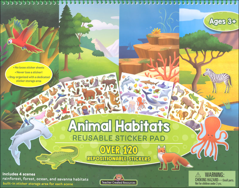 Reusable Sticker Pads - Animal Habitats