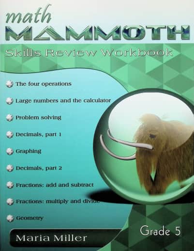 Math Mammoth Grade 5 Color Skills Review Workbook (2020 Edition)