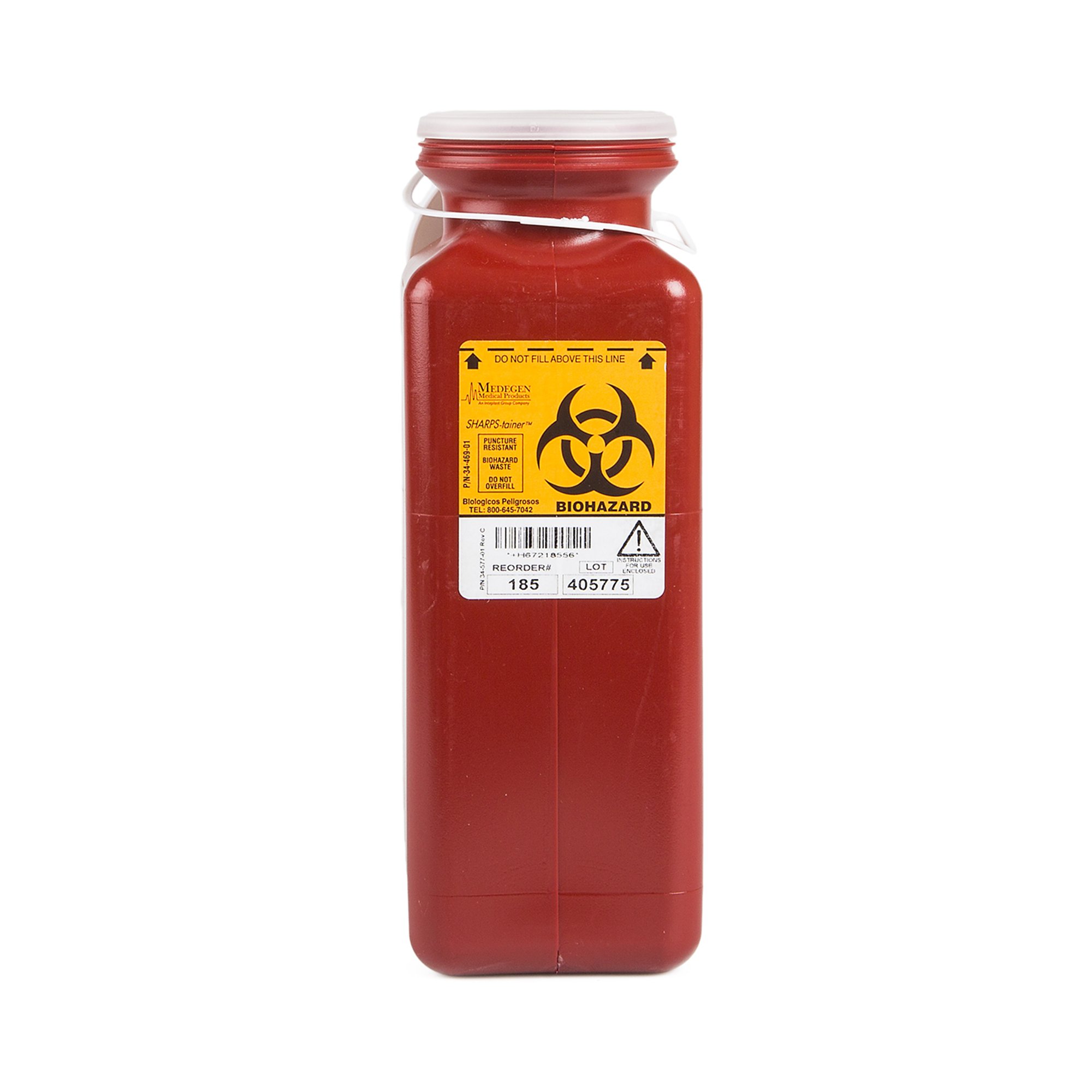 SharpStainer Multi-purpose Sharps Container, 1.7 Quart, 10 x 3.5 x 3.5 Inch MK 159251